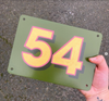 Gilded House Number by Sneaky Weasel Signs