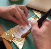 Intervened with gold leaf, beautifully gilded by the very talented Adriana