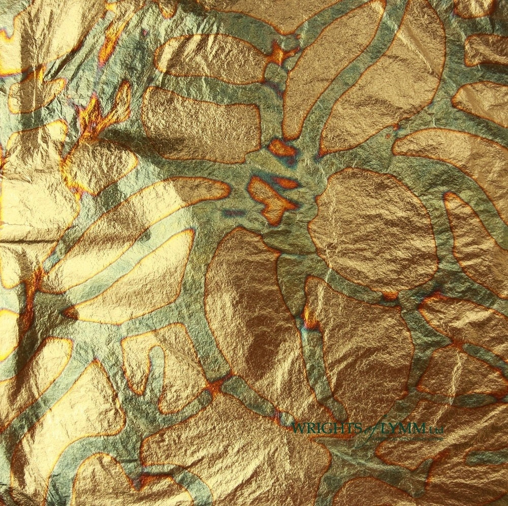 Blue/Green Leaf Standard (2) Zinc Loose Leaf in a booklet containing 25 leaves (140mm). For use in gilding, monumental works, restoration and and art.