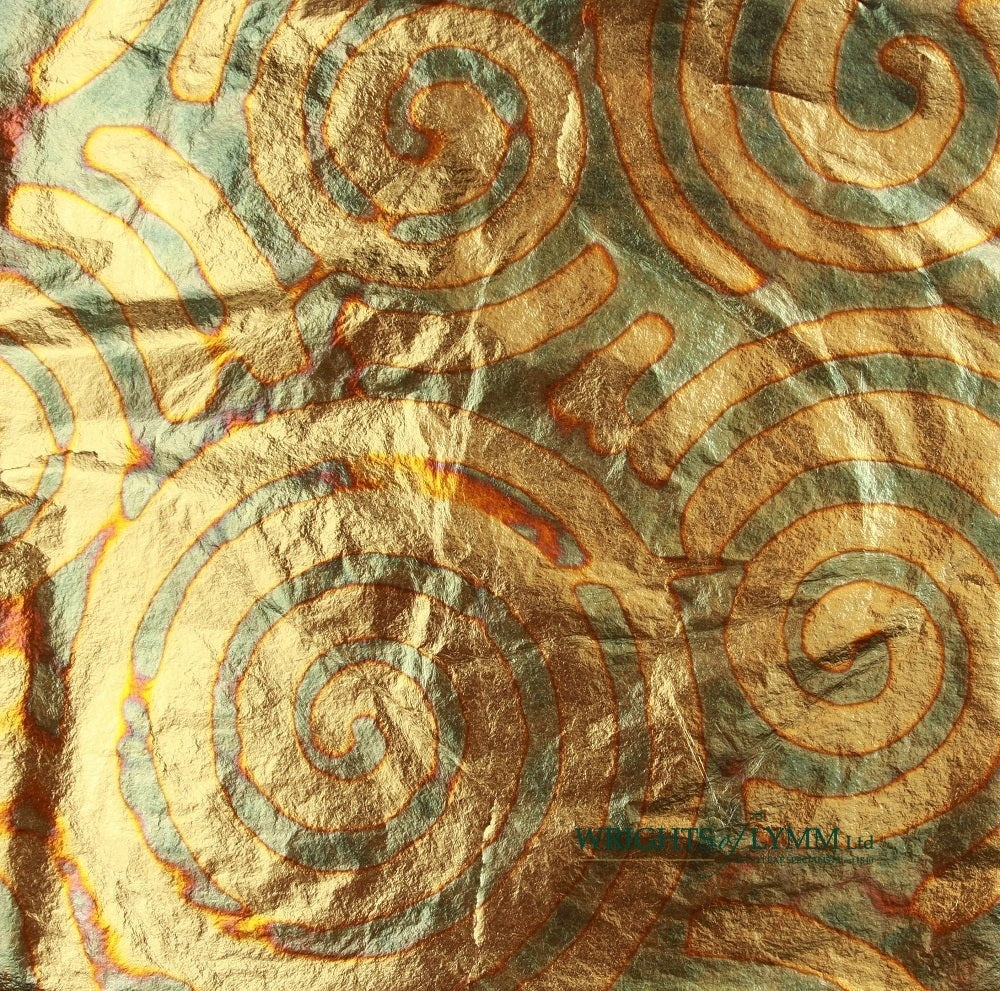 Blue/Green Circles Zinc Loose Leaf in a booklet containing 25 leaves (140mm). For use in gilding, monumental works, restoration and and art.