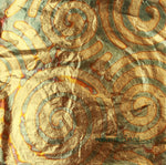 Blue/Green Circles Zinc Loose Leaf in a booklet containing 25 leaves (140mm). For use in gilding, monumental works, restoration and and art.