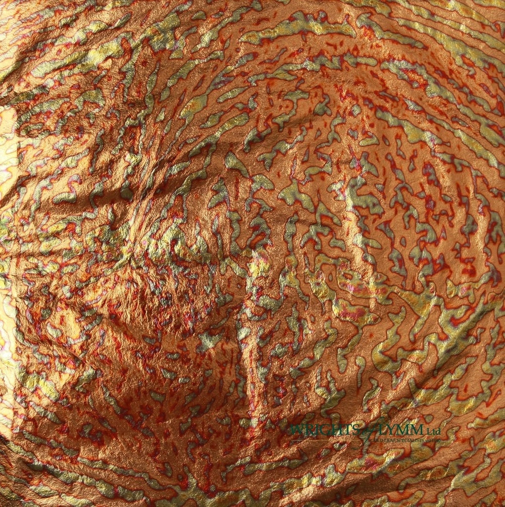 Red Starry Sky Variegated Copper Loose Leaf in a booklet containing 25 leaves (140mm). For use in gilding, monumental works, restoration and and art.