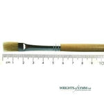 Synthetic hog hair flat fitches are brush tools with firm, durable synthetic bristles, ideal for precise, controlled strokes in painting and detailing.