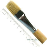 Synthetic hog hair flat fitches are brush tools with firm, durable synthetic bristles, ideal for precise, controlled strokes in painting and detailing.
