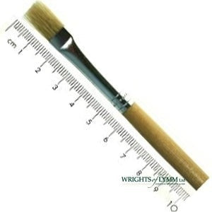 Synthetic hog hair flat fitches are brush tools with firm, durable synthetic bristles, ideal for precise, controlled strokes in painting and detailing.