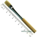 Synthetic hog hair flat fitches are brush tools with firm, durable synthetic bristles, ideal for precise, controlled strokes in painting and detailing.