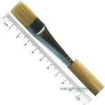 Synthetic hog hair flat fitches are brush tools with firm, durable synthetic bristles, ideal for precise, controlled strokes in painting and detailing.