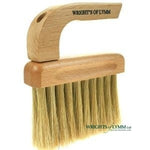 A hog hair stippling brush has coarse, stiff bristles, ideal for creating texture, dry brushing, and stippling effects in painting.