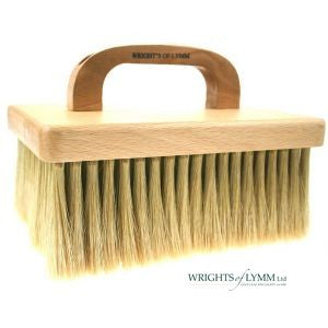 A hog hair stippling brush has coarse, stiff bristles, ideal for creating texture, dry brushing, and stippling effects in painting.