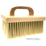 A hog hair stippling brush has coarse, stiff bristles, ideal for creating texture, dry brushing, and stippling effects in painting.