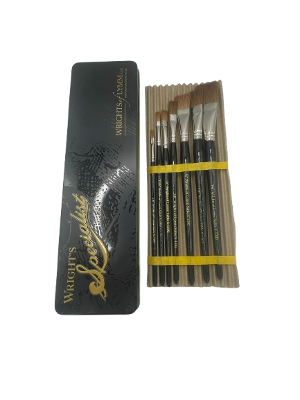Series 1302 Pure Sable One Stroke Poster Set 1-6 & 8 & Brush Tin