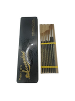 Series 1310 Sable Chisel Brush SET No.0 to 6 & 8 Chisel Set & Brush Tin