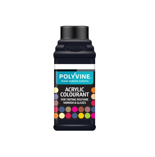 Polyvine acrylic colourant for tinting polyvine varnishes and glazes