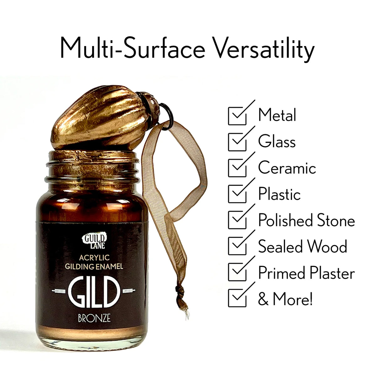 30ml Guild Acrylic Gilding Enamel Paint - Bronze