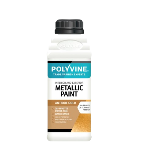 Polyvine metallic paint in pearl colour antique gold