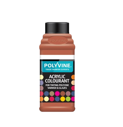 Polyvine acrylic colourant for tinting polyvine varnishes and glazes