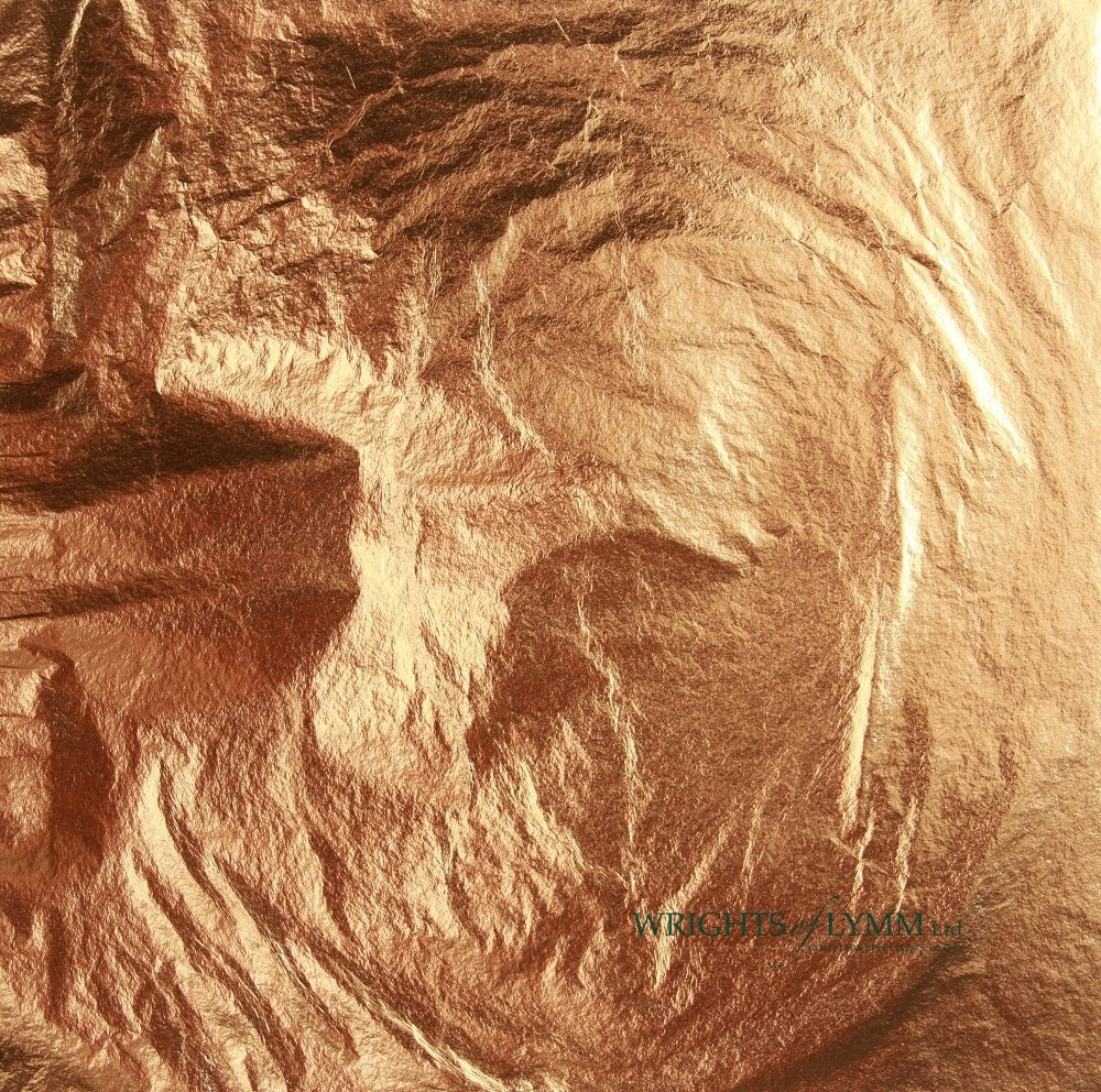 Genuine Copper Loose Leaf in a bundle which contains 10,000 leaves (160mm). For use in gilding, monumental works, restoration and and art.