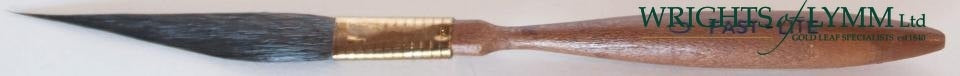 Fast-Lite pinstriping brush with a wooden handle and blue squirrel hair