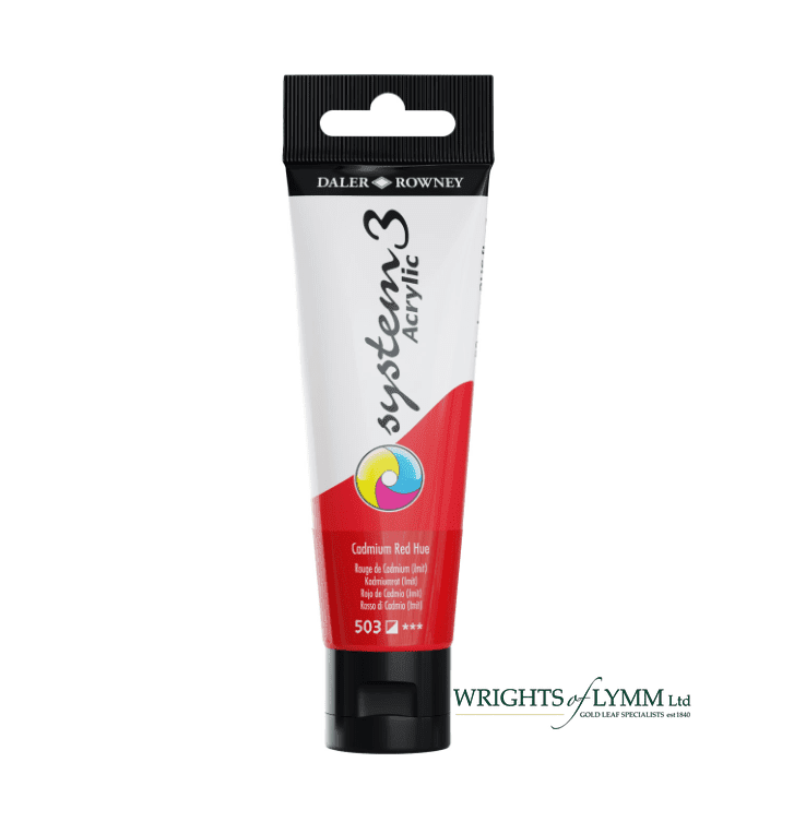 75ml System 3 Acrylic - Cadmium Red hue
