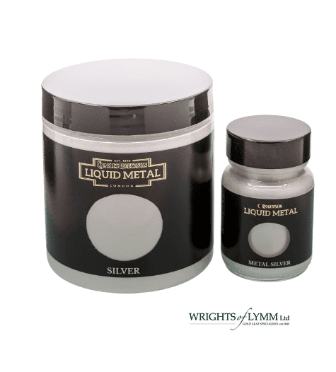Robersons Acrylic Liquid Metal is a versatile, water-based metallic paint