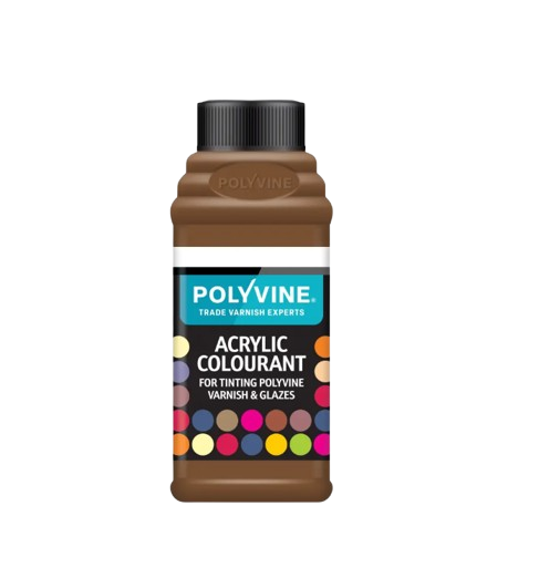 Polyvine acrylic colourant for tinting polyvine varnishes and glazes