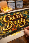Timeless Brilliance: Using Signwriting Enamels and Gold Leaf in Art and Design
