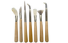 Agate burnishers are specialized tools used in gilding, calligraphy, leatherwork, and fine art restoration