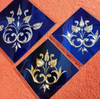 Cut Flashed Glass Gilded With Gold And Silver Leaf
