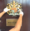 Royal Crest Installed at Wright House