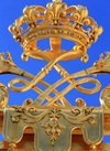 Ornate architectural detail decorated with genuine gold leaf gilding