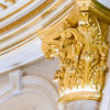 Architectural detail finished with genuine gold leaf