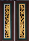 Traditional wooden carvings decorated with gold leaf