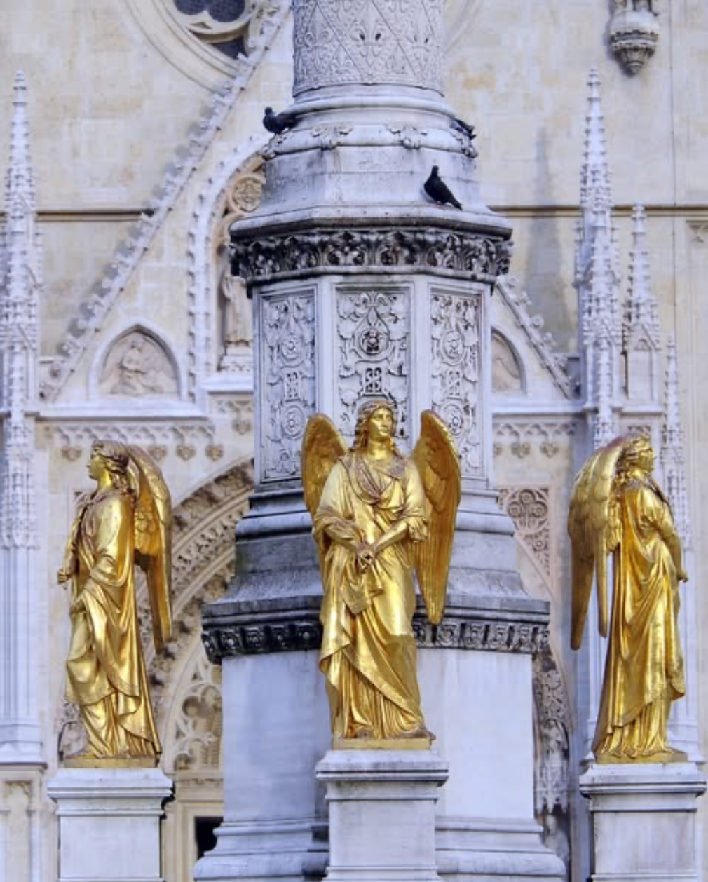 Golden statues in front of Cathedral in Zagreb – Wrights of Lymm