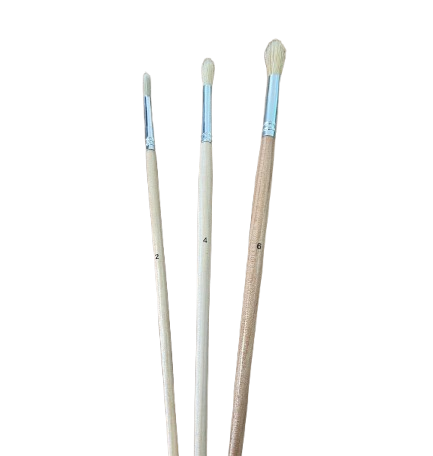 Synthetic Hog Hair Round Fitch Brushes