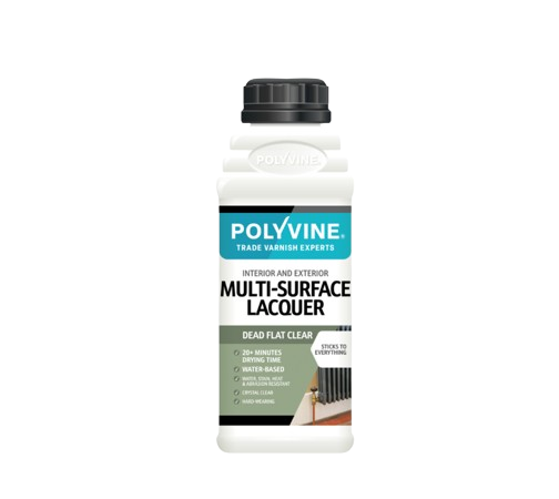 Polyvine Multi-Surface Lacquer 1 Litre-Dead Flat
