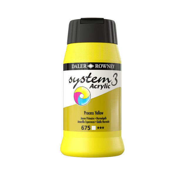 500ml System 3 Acrylic - Process Yellow