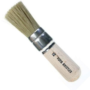 19mm (12) White Bristle Stencil Brush