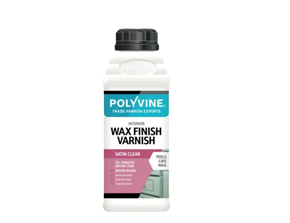 Polyvine wax finish varnish in satin clear