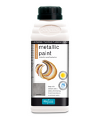 500ml Polyvine Acrylic Metallic Paint - Pewter