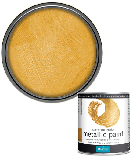 250ml Polyvine Acrylic Metallic Paint - Bright