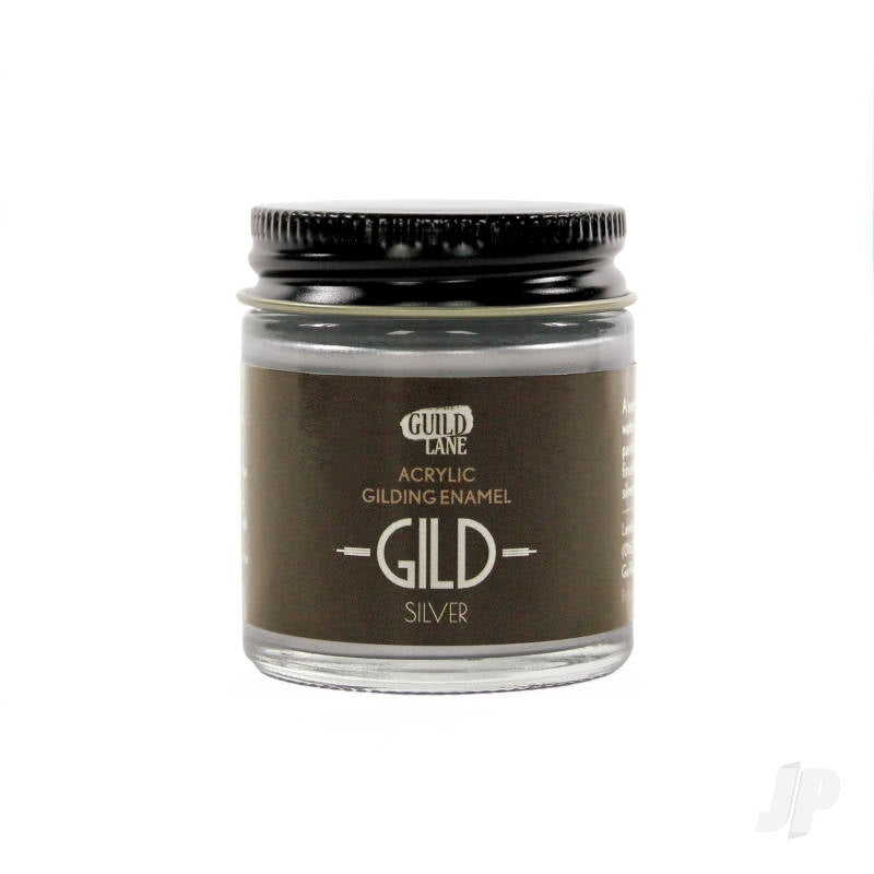 30ml Gild Acrylic Gilding Enamel Paint - Silver